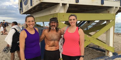 With Raven at the 5th Street lifeguard stand, South Beach, Miami 🏃